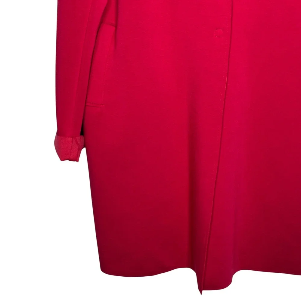 Carolina Belle Montreal Womens XL Hot Pink Longline Blazer Jacket Pocket Fuchsia